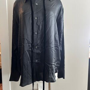 Ann Demeulemeester Black Silk Shirt